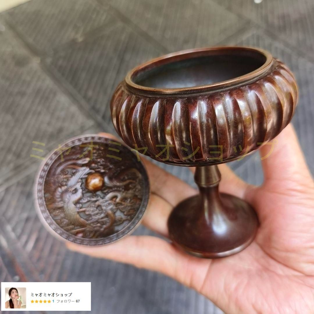 銅器 香炉 南瓜高脚盤香炉 傅山炉 応接間 茶室香薫炉 香道具 装飾品工芸品置物 銅器 香炉 南瓜高脚盤香炉 傅山炉 応接間 茶室香薫炉 香道具