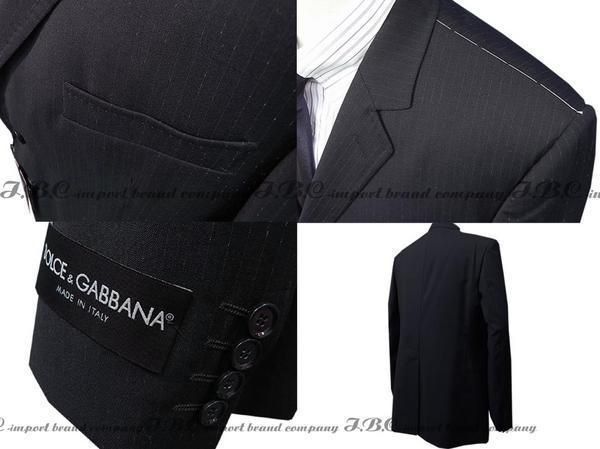 D&G ストライプスーツ ネイビー レンタル] ドルチェ＆ガッバーナ ストライプ メンズスーツ2点