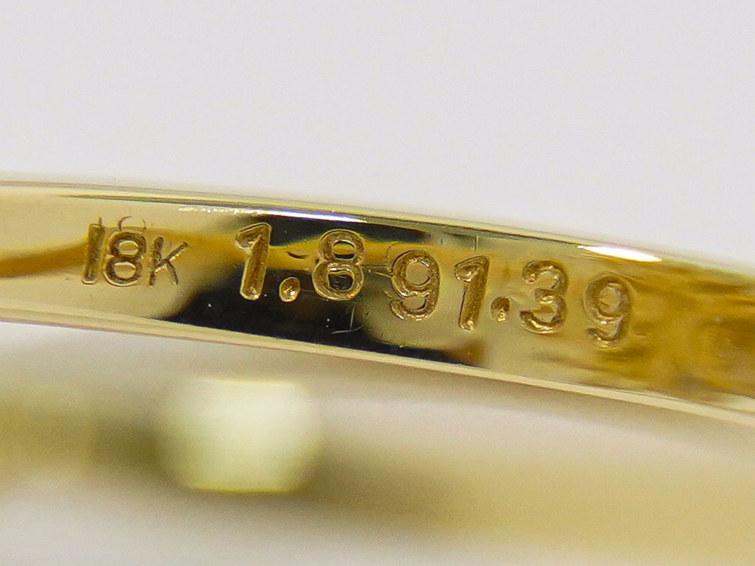 本物 サファイア 1.89ct 1.39ct 18K YG リング 指輪 10.5号 イエロー  
