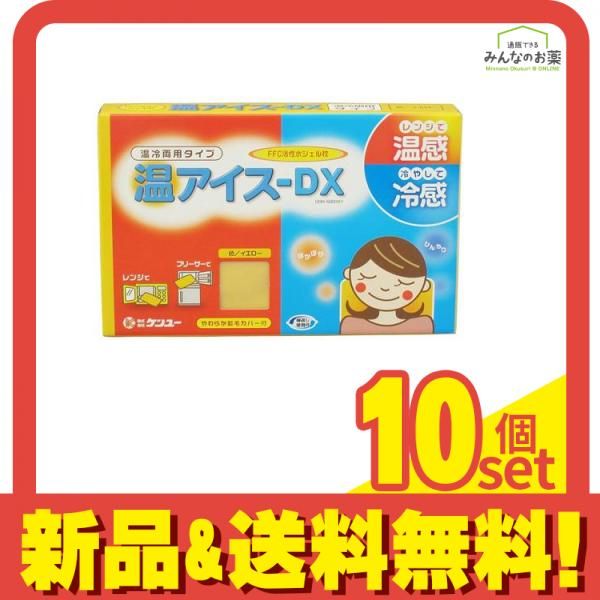 ケンユー 温冷両用ジェル枕 温アイス-DX カバー付 1組入 10個セット まとめ売り