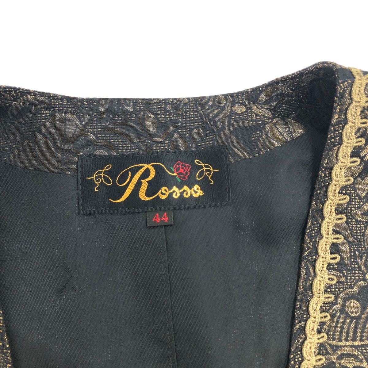 import Rossa インポートロッサ 刺繍ベスト 大きいサイズ:44