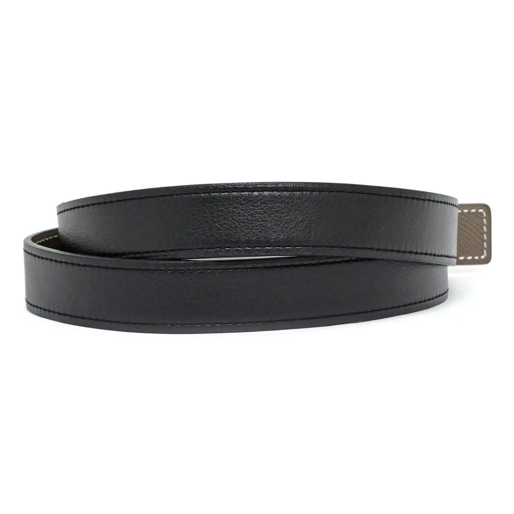 HERMES　レディース　ベルト　ベルトのみ　エトゥープ　ブラック HERMESレディースベルトベルトのみエトゥープブラック