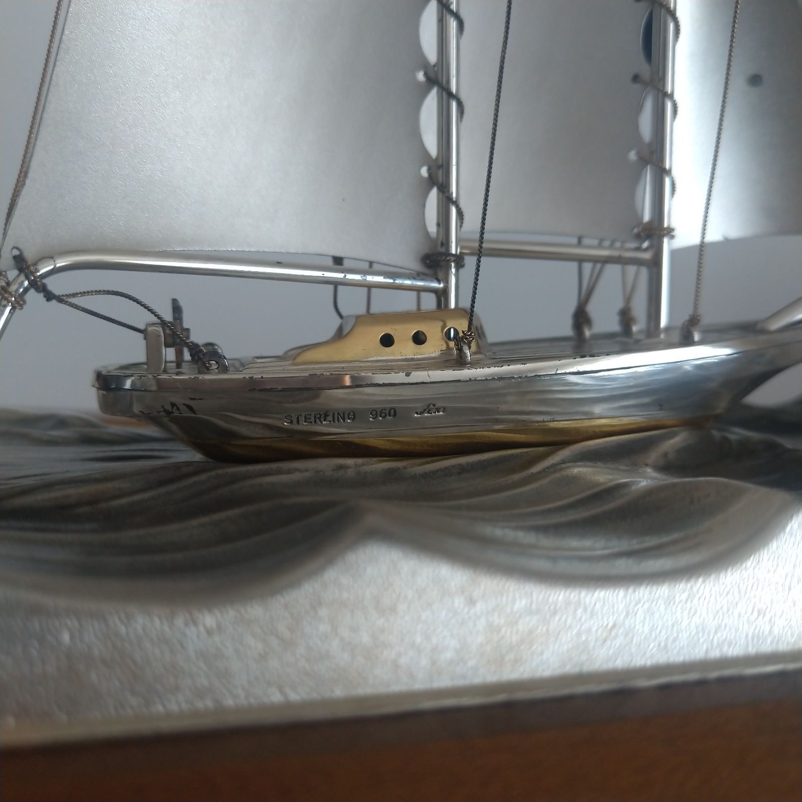シルバー STERLING 960 模型 置物 骨董品 銀製ヨット - メルカリ