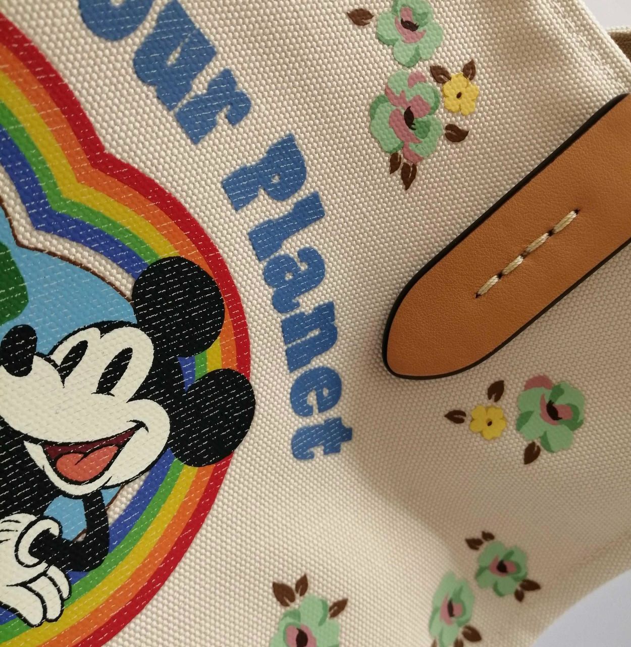 COACH × Disney リサイクルキャンバス トートバッグ ミッキーマウス 