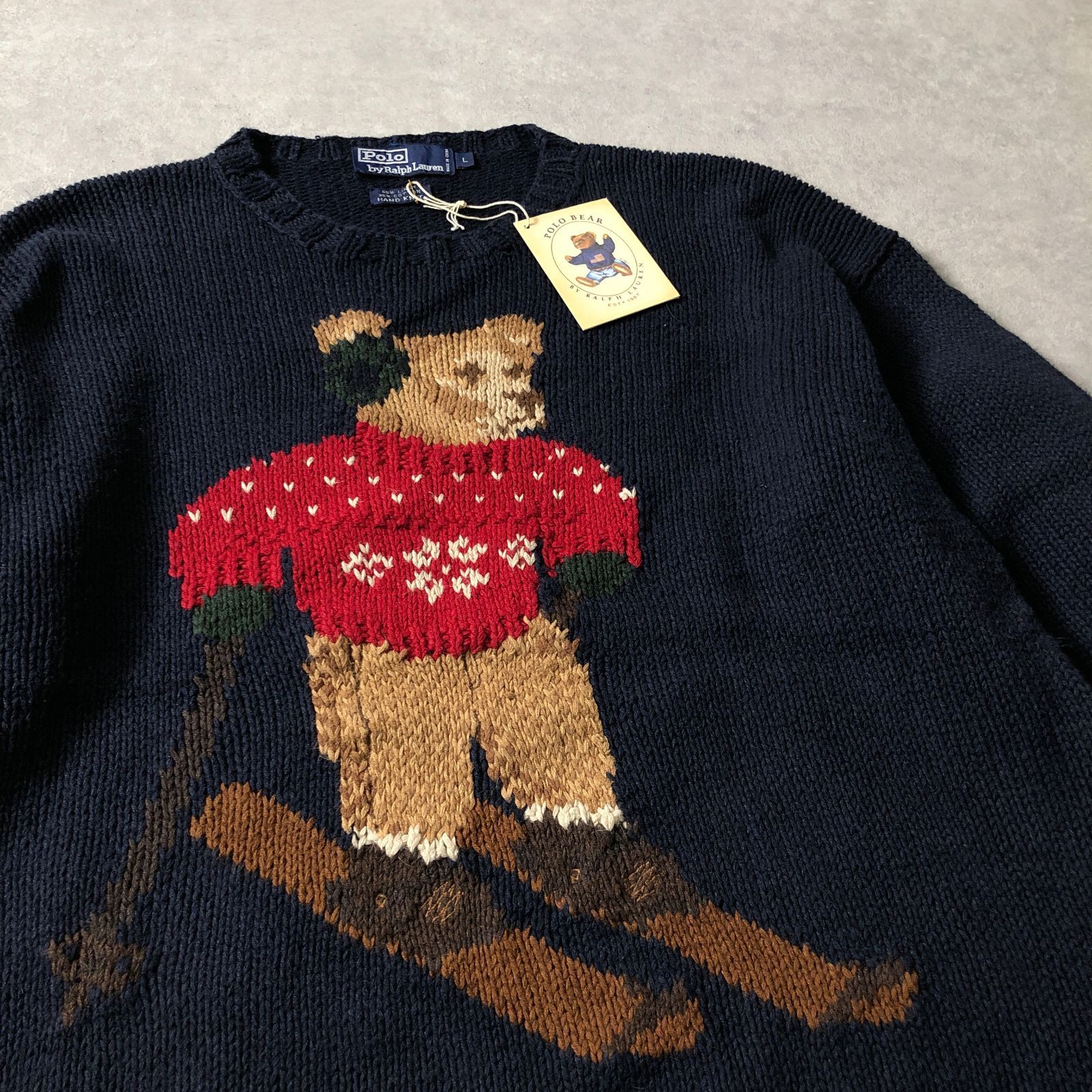 デッドストック RALPH LAUREN POLO BEAR ポロベア HAND KNIT ニット 