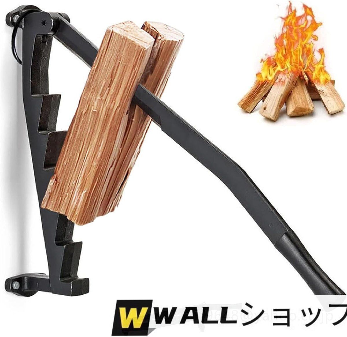 送料無料 壁掛け薪割り機 小型 手動 薪割り台 安全設計 キャンプ 屋内屋外用 壁掛け薪割り機 薪割り台 薪割り器 小型 ネジ付き薪薪割り機
