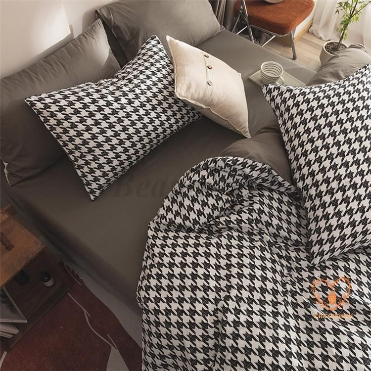 布団カバー 北欧 おしゃれ 4点セット 春夏秋冬 新築祝い 引っ越し祝い柔らかい 保温 防寒 ベッドカバーセット 9色 高品質 ダブル セイミダ MARWIL-DEMENAGEMENTS_CH