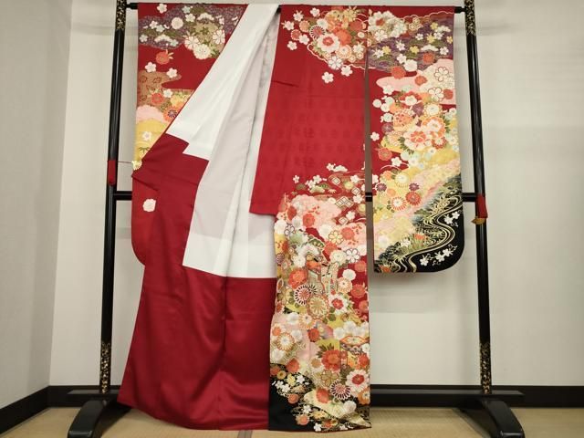 平和屋着物●豪華振袖　総絞り　辻が花　金彩　正絹　逸品　DAAS3663ps 平和屋着物○豪華振袖 総絞り 辻が花 金彩 正絹 逸品 DAAS3663ps