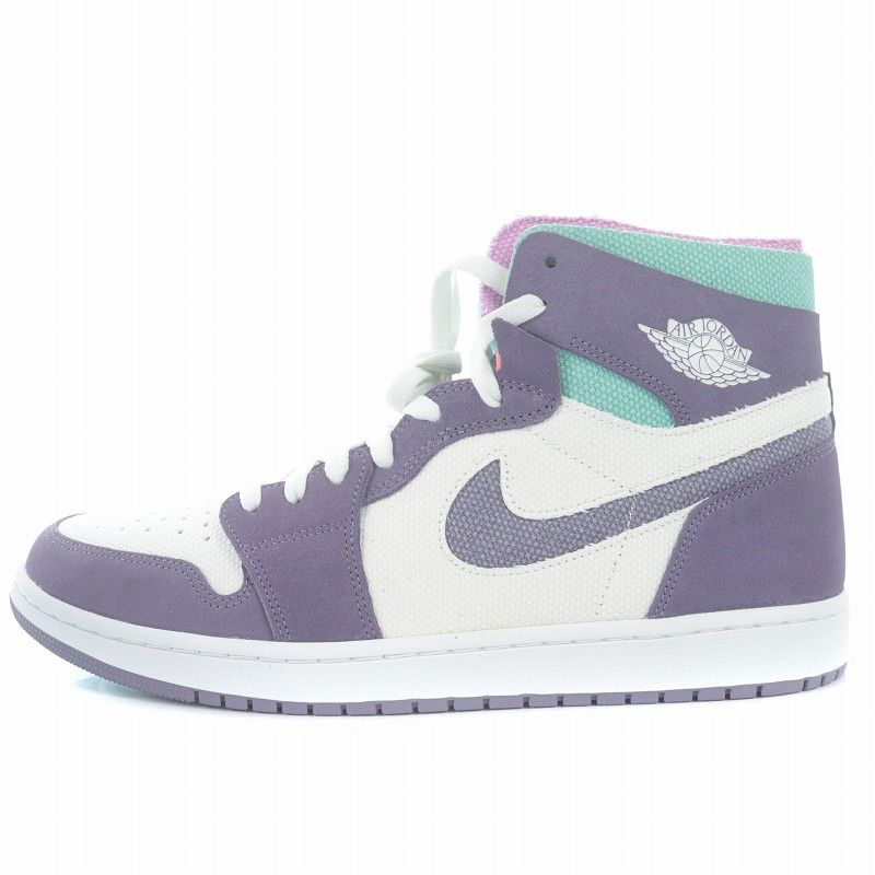 NIKE Air Jordan 1 High Zoom Air Comfort Tropical Twist スニーカー AIR シューズ パープル/グリーン