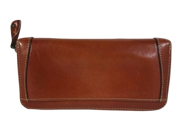 ブラウンレザーDakota長財布 ダコタ Dakota 長財布 レザー ラウンドファスナー ブラウン QQQ