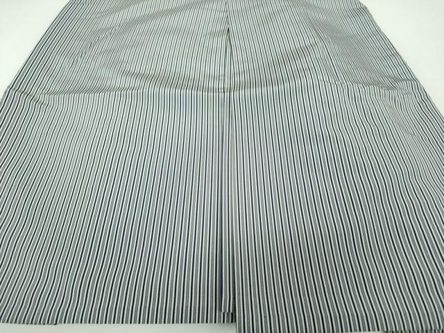 平和屋着物○男性 米沢安部吉 毘龍仙臺平 行灯袴 縞 正絹 逸品