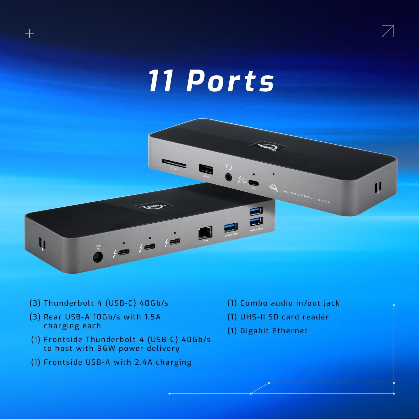在庫セール Dock OWCサンダーボルトドック Thunderbolt 4対応11ポートドッキングステーション iPhoneやiPadにも対応 独立型デイジーチェーン×3 | Thunderbolt 4 OWC直営 Thunderbolt ×4 | US USTAUSTRALIA_COM_AU