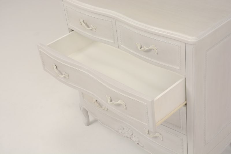 シャビーシック アンティーク風 猫脚ワイドチェスト【Segreta