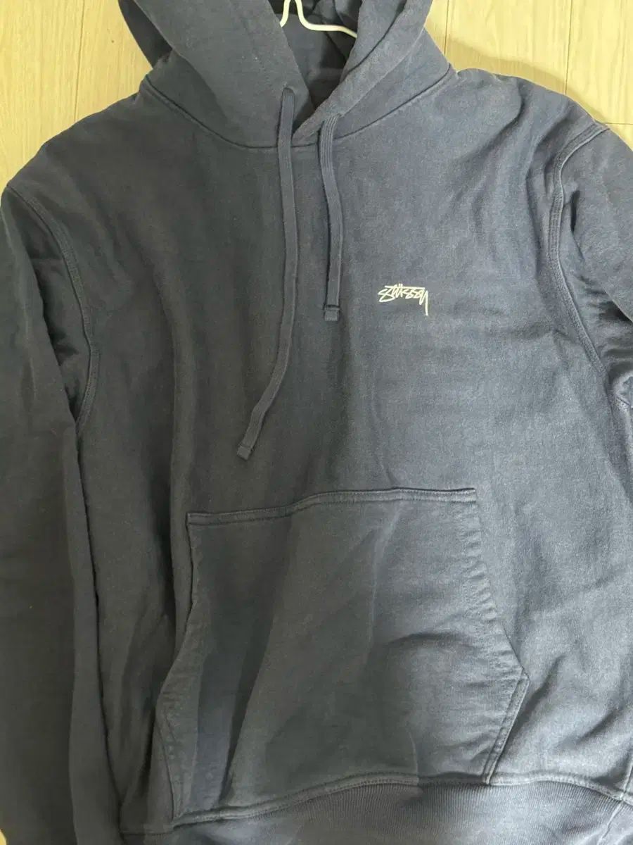 STUSSY フードTシャツ ブルー