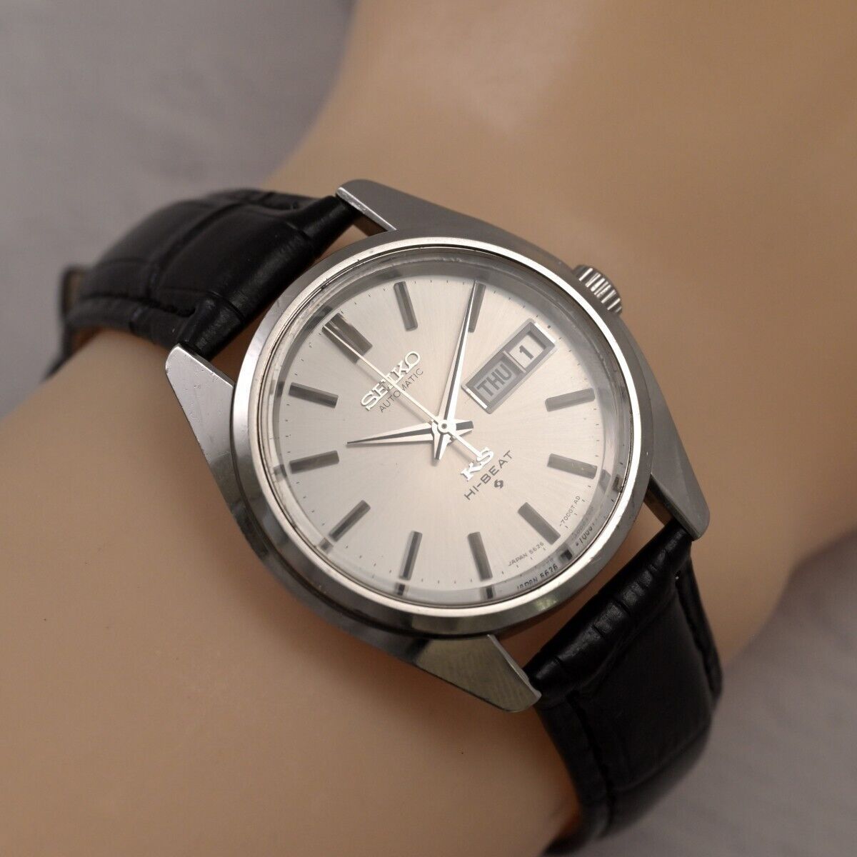 ヴィンテージ 1969 King Seiko Silver Hi-Beat Dial Day/Date Automatic Ref.5625-7000  $ - メルカリ