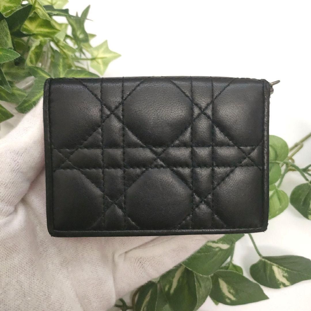 ディオール 名刺入れ ビジネスカードホルダー ブラック ピンク カナージュ