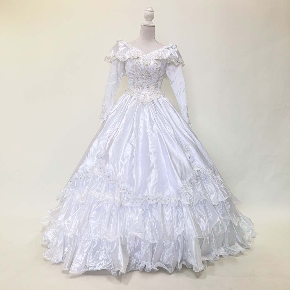 ウェディングドレス【中古品】 中古 ウェディングドレス BERKERTEX BRIDES 7号 プリンセス 長袖 結婚
