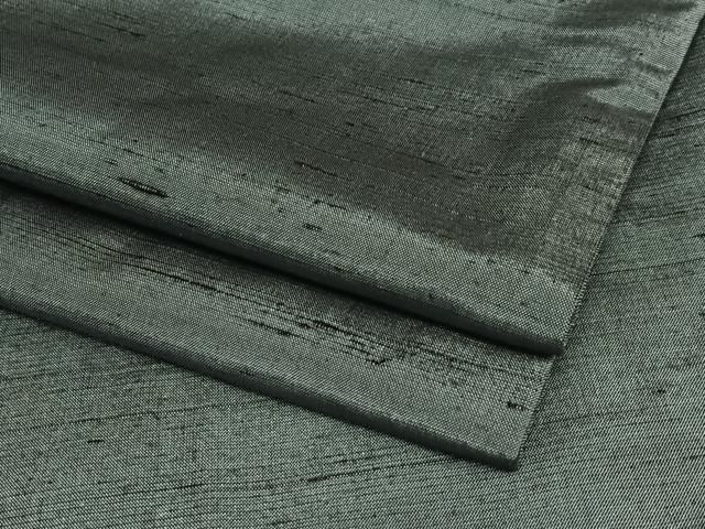 平和屋着物●男性 紬 アンサンブル 色無地 藍墨茶色 正絹 AABA8819zg MEDICALDB_JP