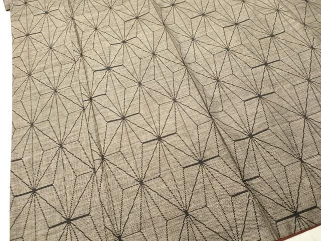 平和屋着物○本場大島紬 9マルキ 麻の葉文様 正絹 逸品 DAAT1156tw