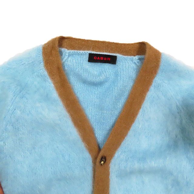 22AW キャバン CABaN モヘヤ Vネック バイカラー カーディガン 