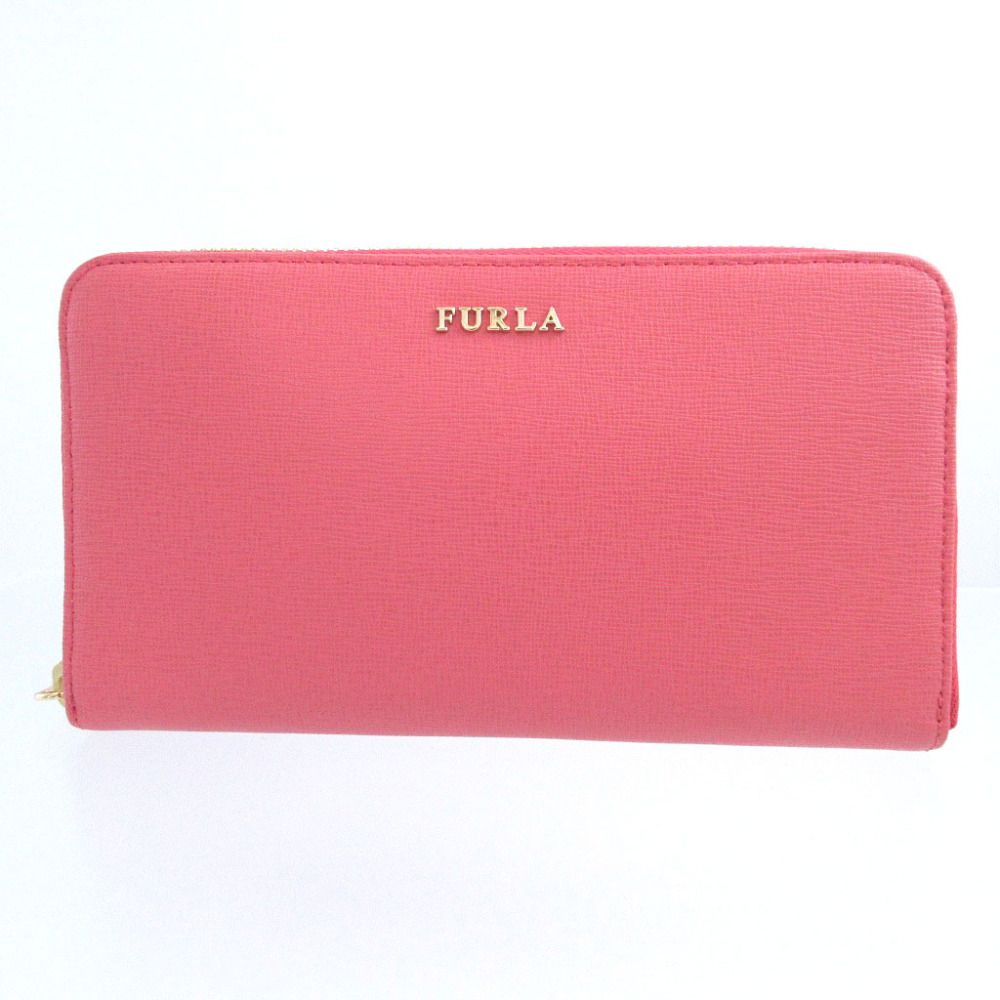 フルラ レザー ピンク ラウンドファスナー長財布 財布 1704 FURLA