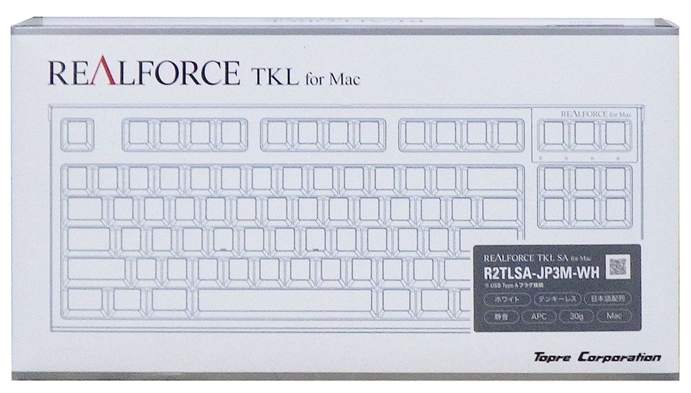 東プレ R2TLSA-JP3M-WH(シルバー/白) REALFORCE TKL for Mac 日本語91 