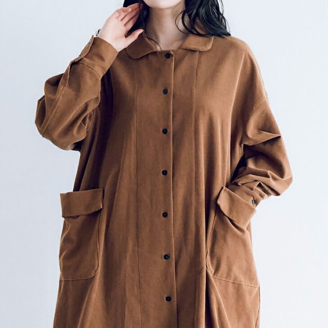 シャツドレス ブラウン