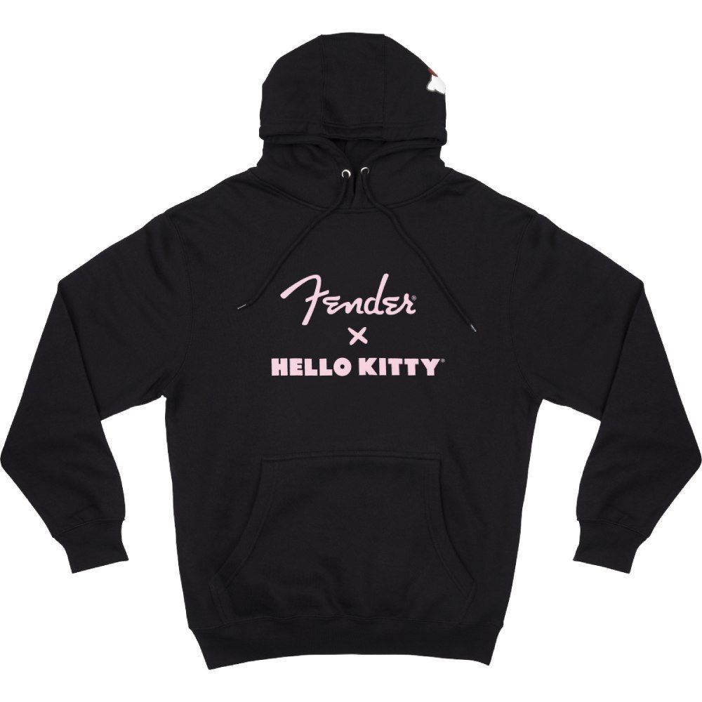 Fender x Hello Kitty Black Logo Hoodie， Lサイズ ハローキティ パーカー〈フェンダー〉