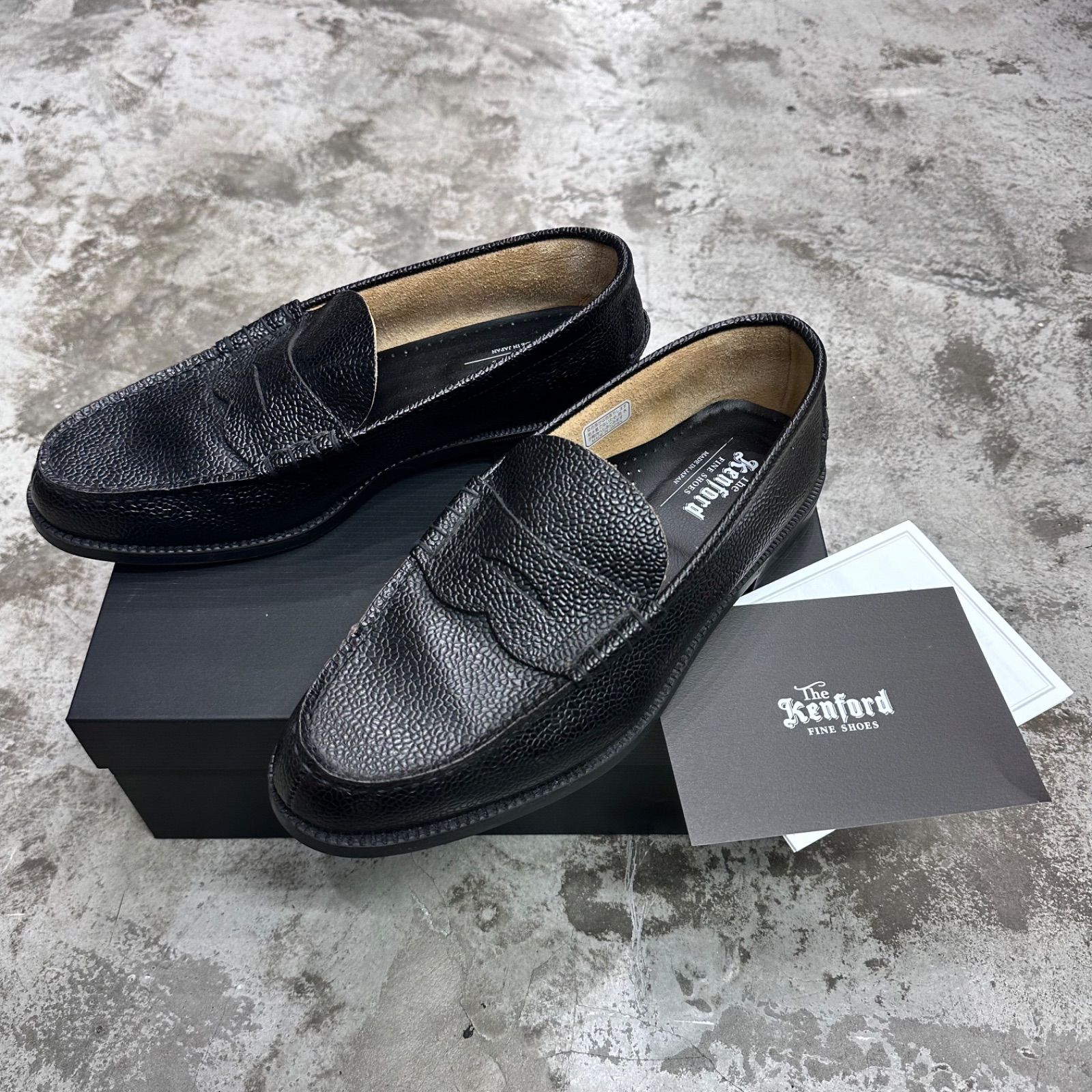 THE KENFORD FINESHOES EMBOSSED LOAFERS エンボスローファーズ 革靴 短靴 ケンフォード K002A22 27cm 93795A4