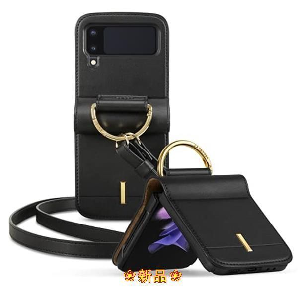 逸品 Galaxy Z Flip3_ブラック Spigen Galaxy Z Flip3 ケース [ SC-54B | SCG12 ] Dリンク付き [ ストラップ付き] 長さ調節可能 レザーケース ギャラクシー Z フリップ3 リニア ACS03667 (ブラック) 5793.40円  スマホアクセサリー www.acojud.org