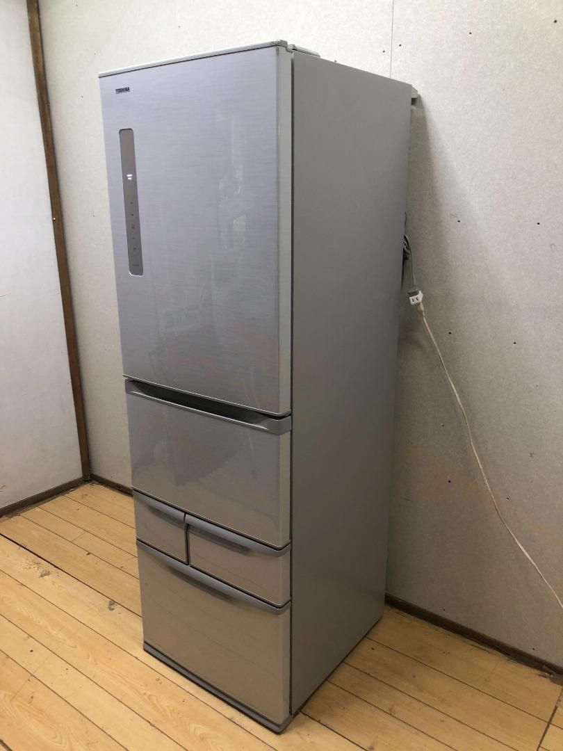 東芝 冷蔵庫 426L GR-F43G 5ドア 自動製氷 ノンフロン 大型 家族向け 大容量 冷凍冷蔵庫 2013年製 251012-1