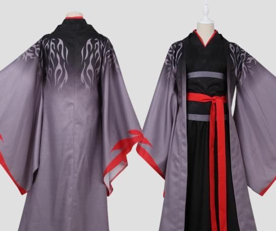 コスプレ】魏無羨 ウィッグ付き 衣装 魔道祖師 夷陵老祖 羽織 足袋付属