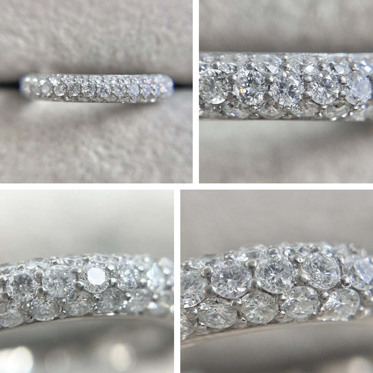 Pt900 天然ダイヤモンド 0.70ct パヴェリング - メルカリ 