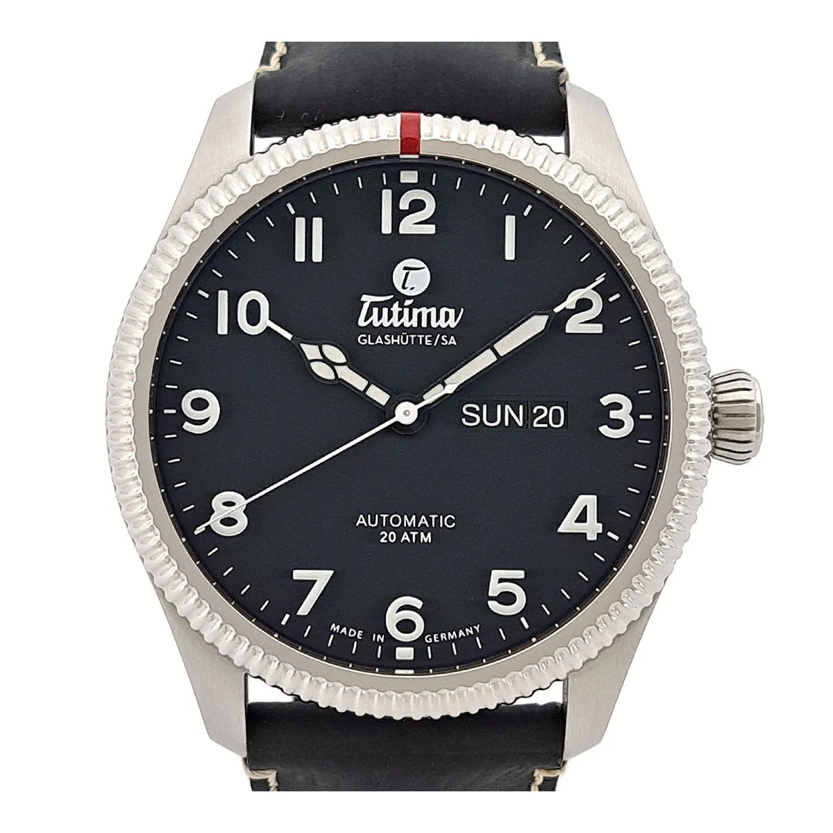 Tutima 自動巻き時計 レッドダイヤル　フリーガースカイ Tutima 自動巻き時計 レッドダイヤル フリーガースカイ Tutima