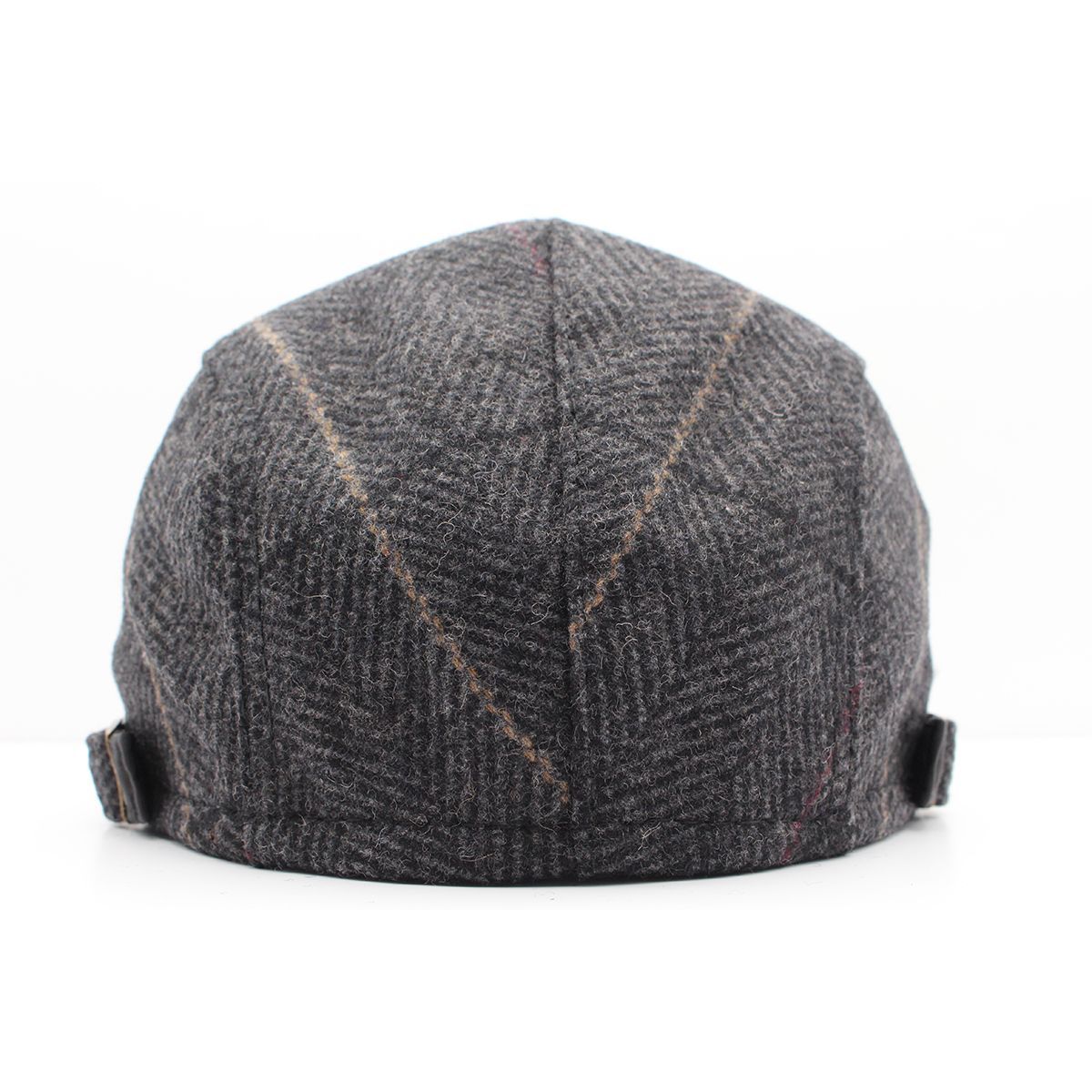 ハンチング帽子 杢柄 ヘリボーン ウール混 パッチワーク 帽子・キャップ 56cm~58cm HC128-1