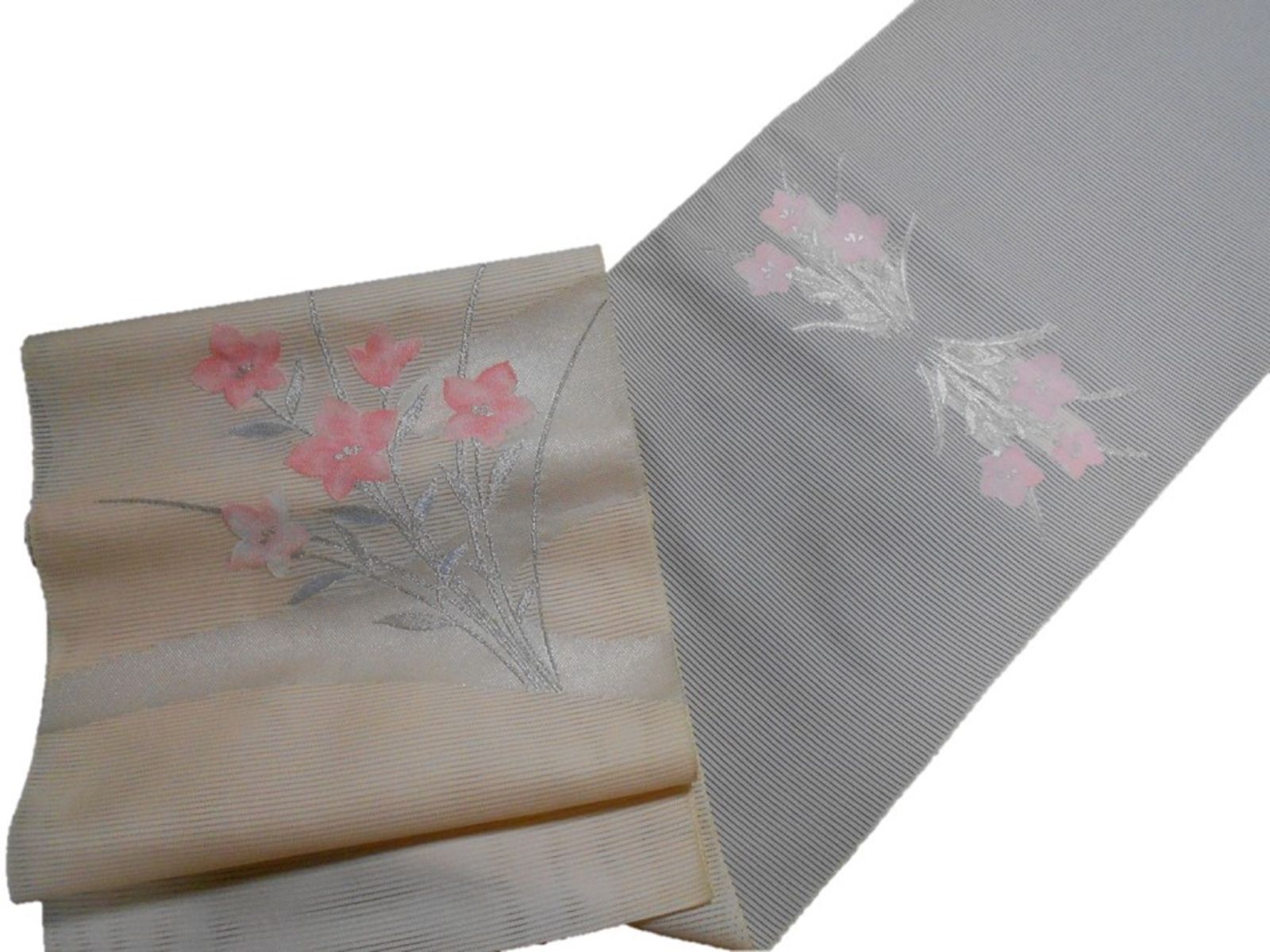 名古屋帯 美品 秀品 雪輪 金糸 刺繍 位する 紫 正絹 【中古】