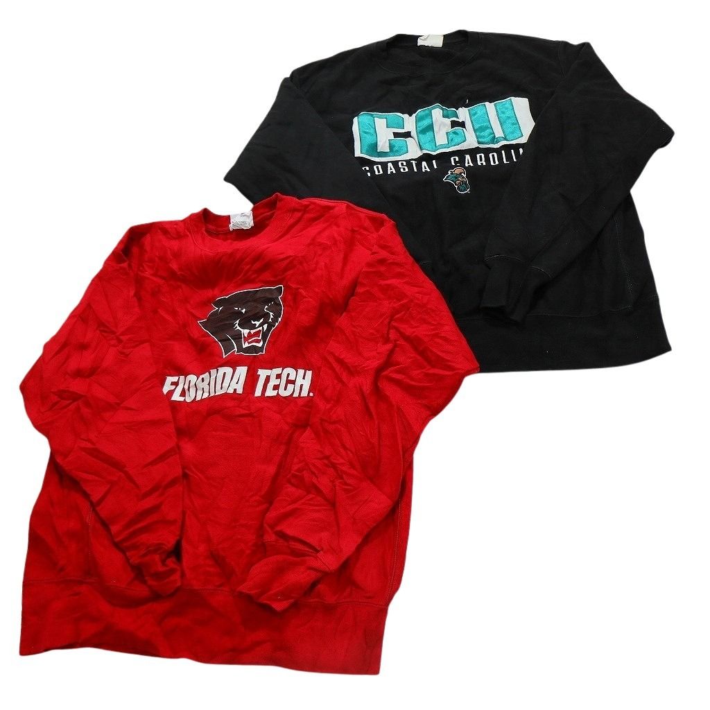 古着卸 まとめ売り チャンピオン Champion リバースウィーブ スウェット 8枚セット メンズ L 総柄 チームロゴ 古着 NC1030