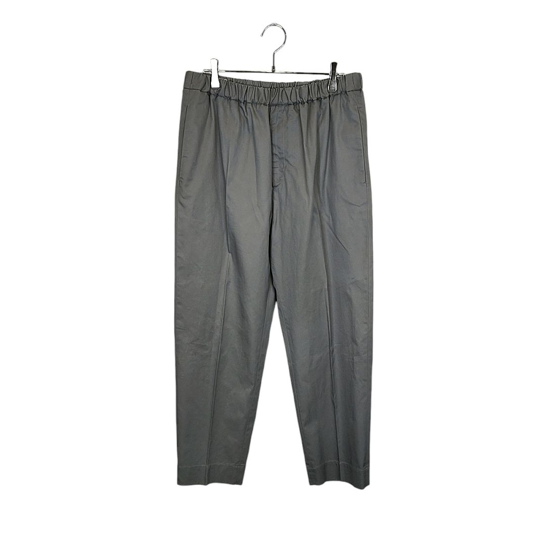 JIL SANDER ジルサンダー コットン テーパード ウエスト ゴム イージー トラウザー パンツ JSMQ311731 MQ24380001 48 グレー