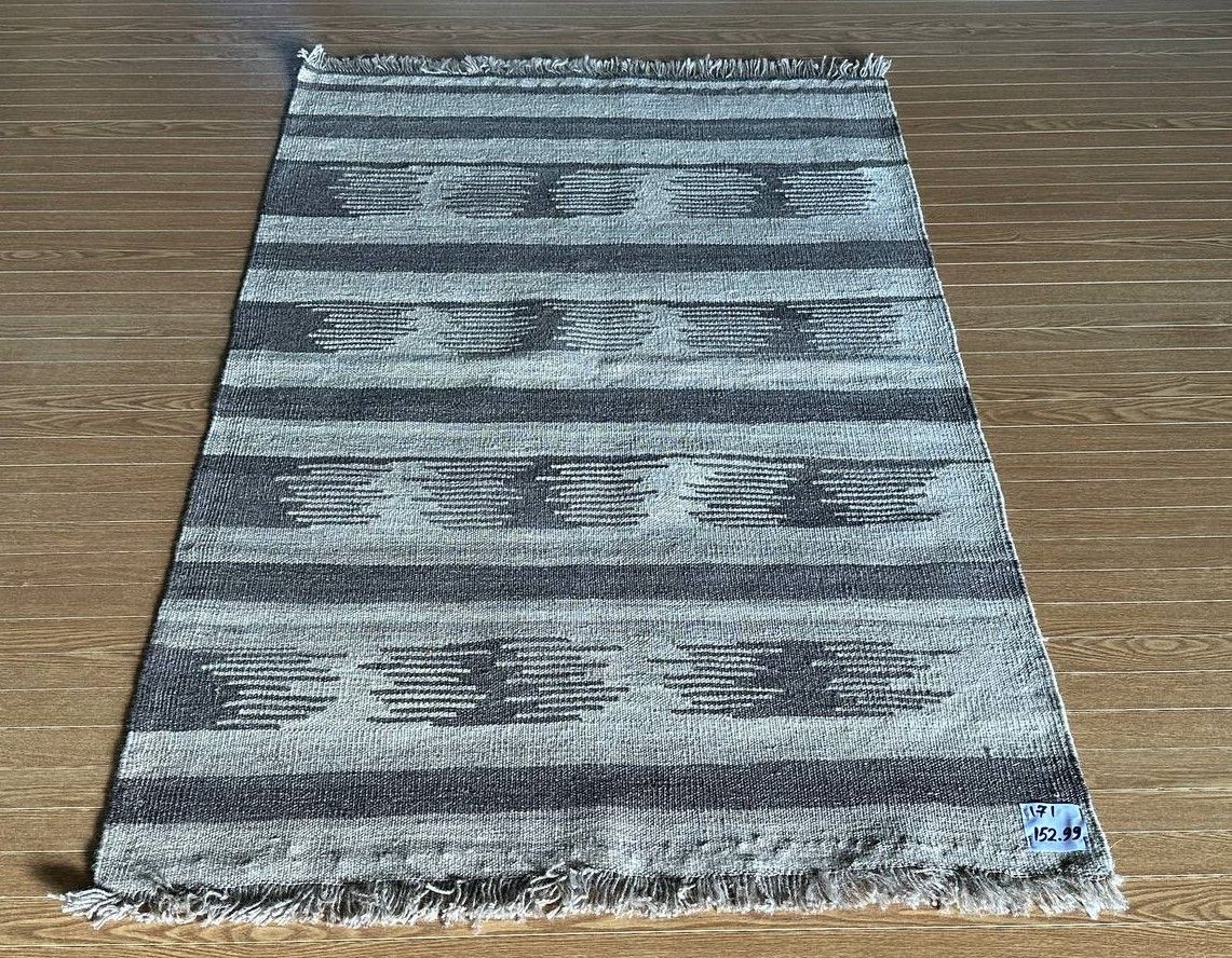 ヴィンテージラグ トルクメン族 エルサリ絨毯（170×120cm）黄 茶 黒