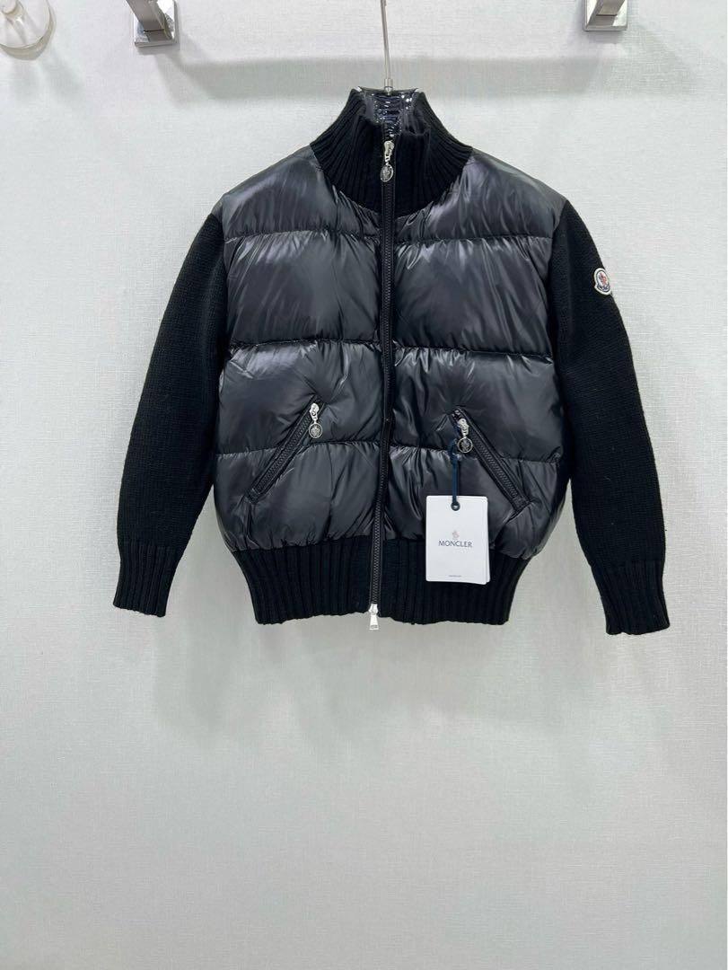 Moncler 黒 ダウンジャケット リブ編みハイネック｜ ｜ --WTO輸入4