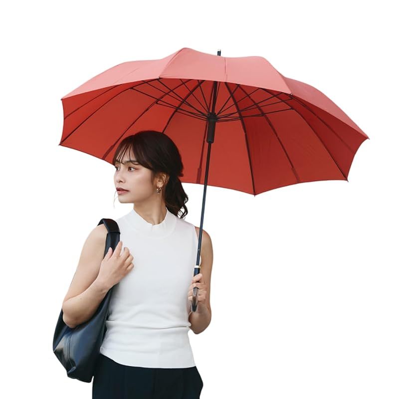 マーナ marna Shupatto アンブレラ 傘 レディース 雨傘 長傘 メンズ ボタンレス シュパット 男女兼用 晴雨兼用 プレゼント 撥水加工 撥水 シチリアオレンジ 敬老の日 プレゼント 58cm P614OR 0