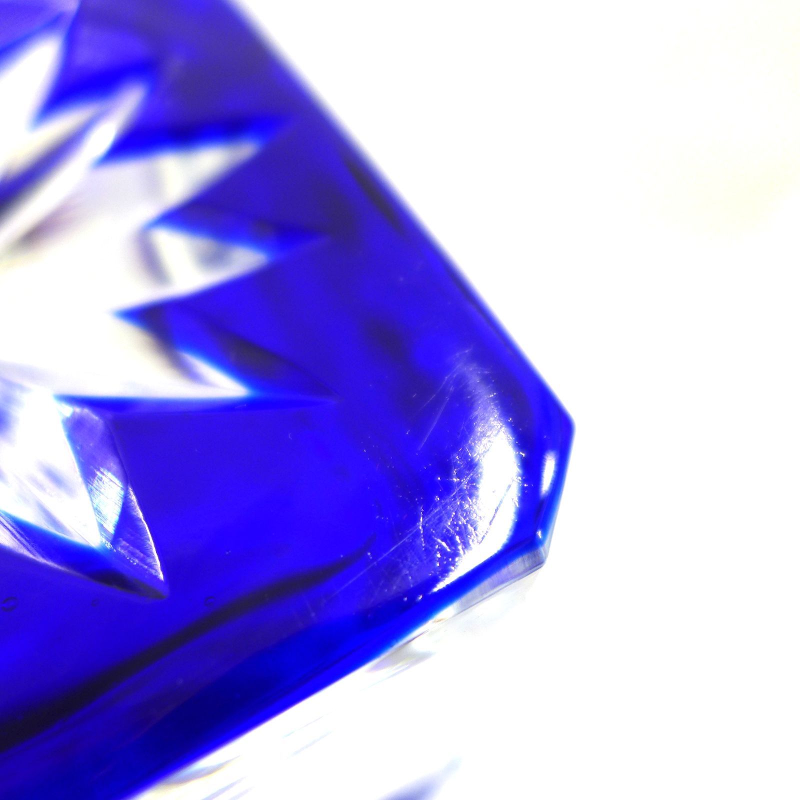 BOHEMIA CRYSTAL ボヘミアクリスタル ブルー デキャンタ＆グラス