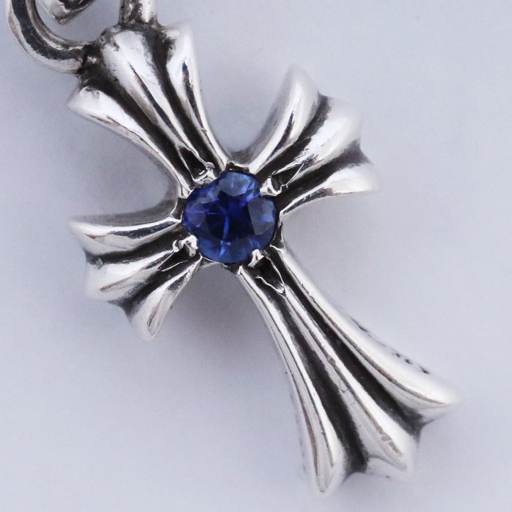 クロムハーツ クロスベビーファットチャームブルーサファイア CHROME