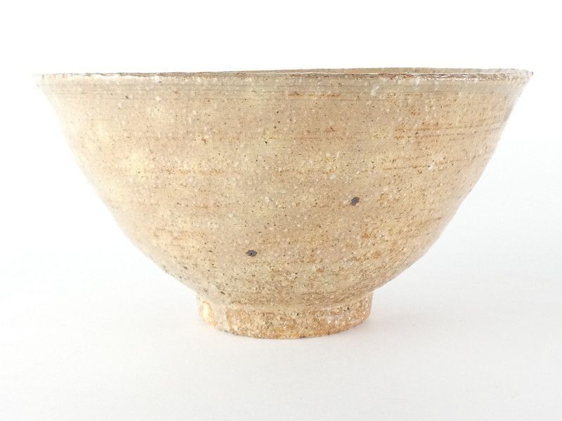清宮】乾伸行「刷毛目 茶碗」共箱 高さ 約7.5cm 幅 約14cm 抹茶