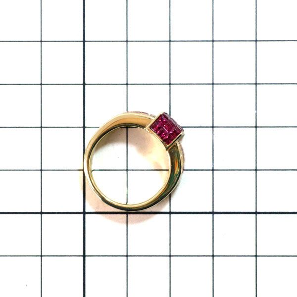 ジュエルスタジオ K18YG ルビー ピンクサファイア リング 1.43ct PS1.01ct ミステリーセッティング - メルカリ