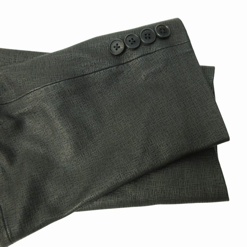 ランバン LANVIN 美品 テーラードジャケット 総裏 2B ラムレザー