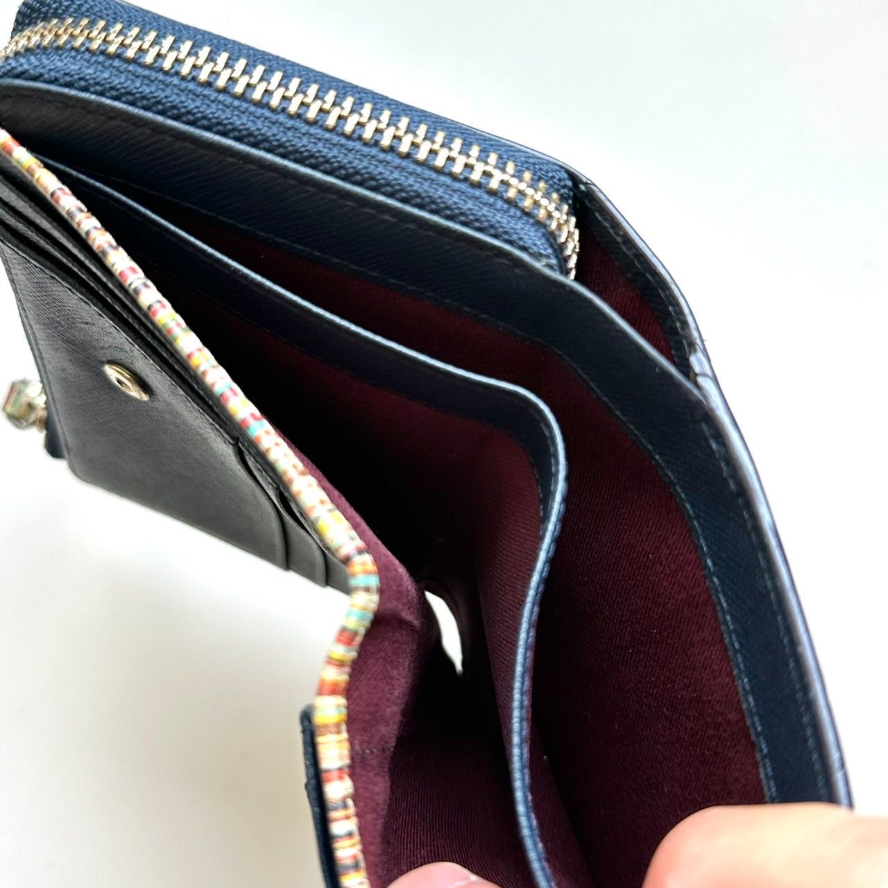 ポールスミス Paul Smith 二つ折り財布 ジップストローグレイン2
