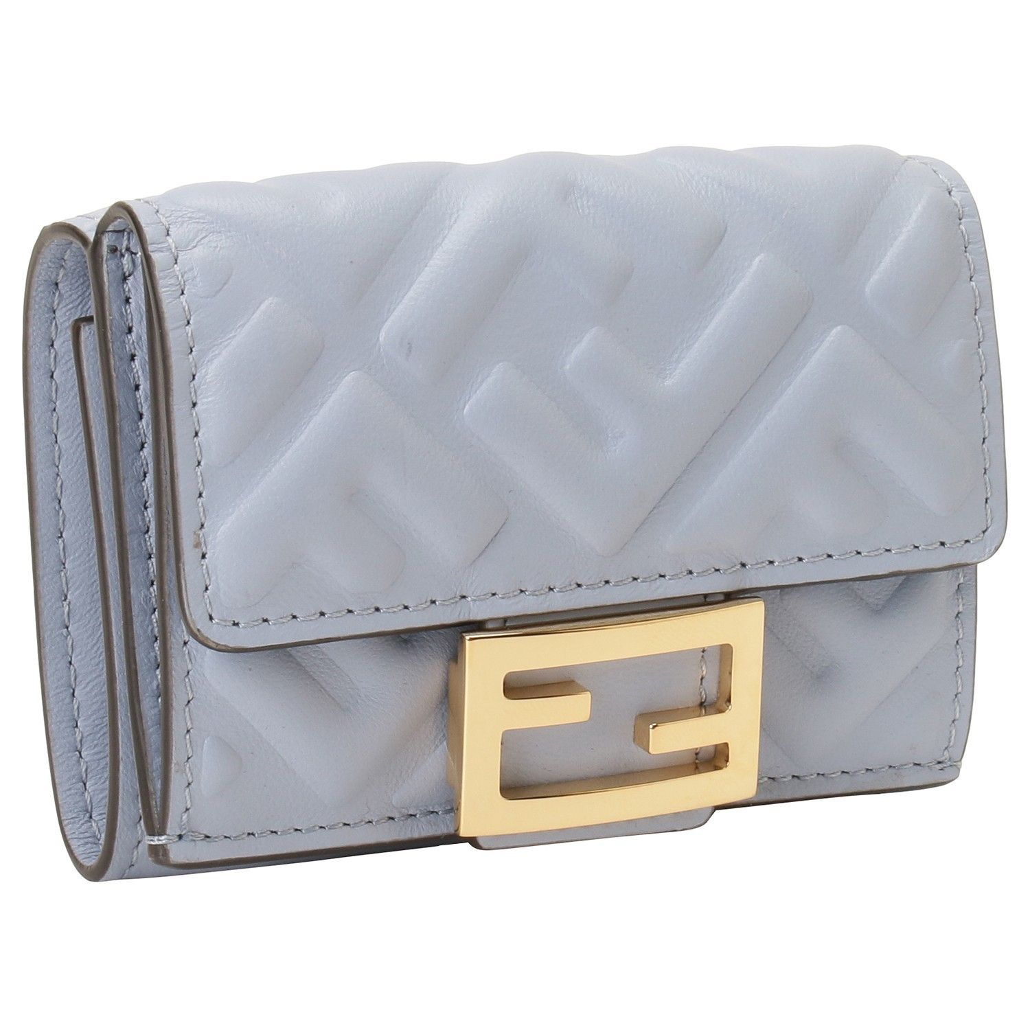 新品未使用 FENDI フェンディ マイクロFFロゴ エンボス 三つ折り財布 