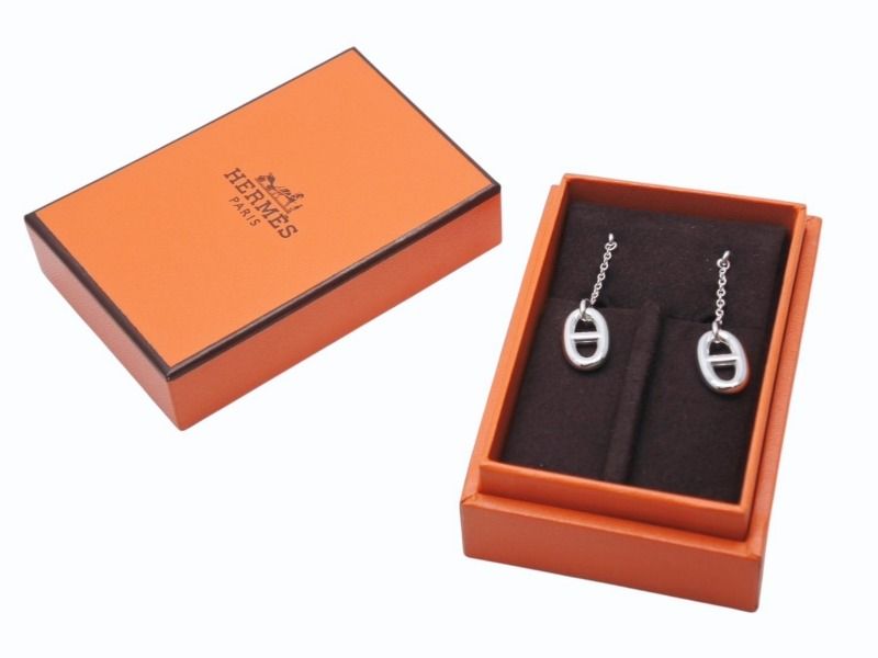 新品未使用 HERMES エルメス ファランドールMM イヤリング シルバー  