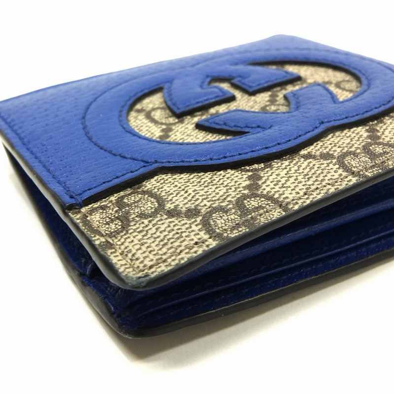 GUCCI グッチ インターロッキングG GGスプリーム 折り財布 701417